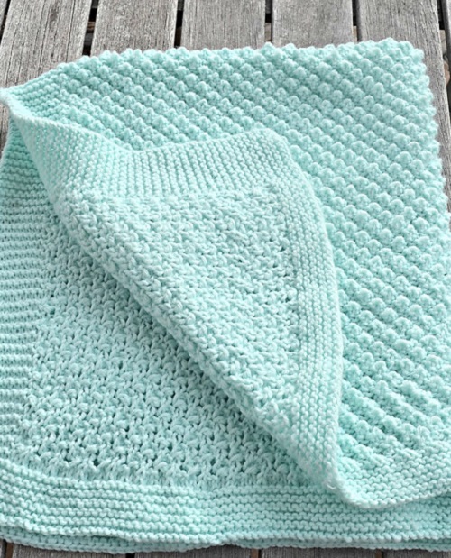 knitting puffy Baby Blanket Pattern 2