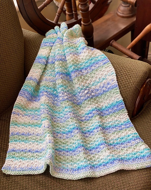 knitting puffy Baby Blanket Pattern 4