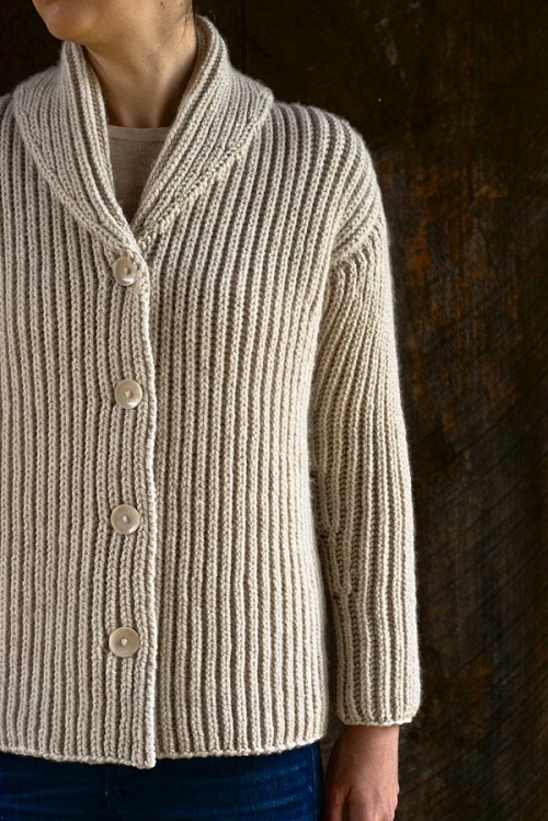 knitting lapel cardigan 1