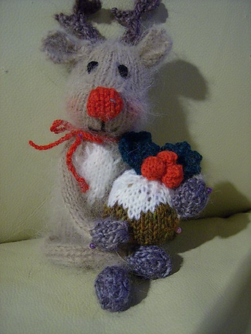 Knitting Reindeer dress Pattern 