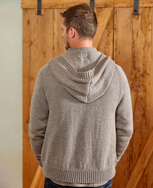 Hooded Cardigan Knitting Pattern 1