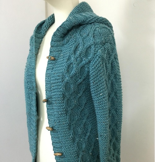 Hooded women Cardigan Knitting Pattern 3