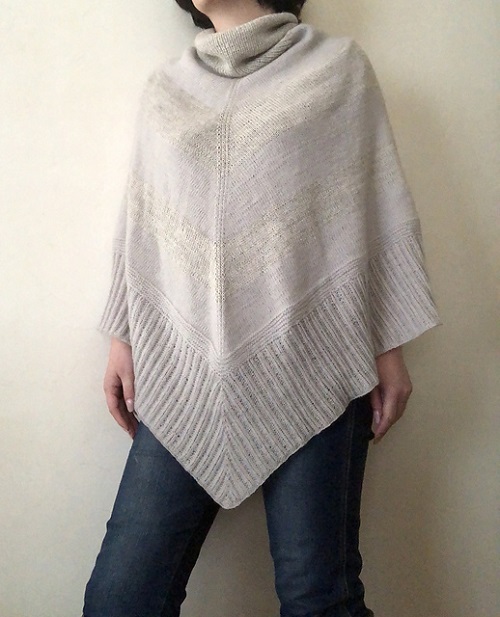 Knit Batwing Poncho Free Pattern 3