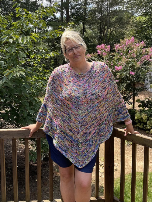 Knitting women Poncho Free Pattern 3