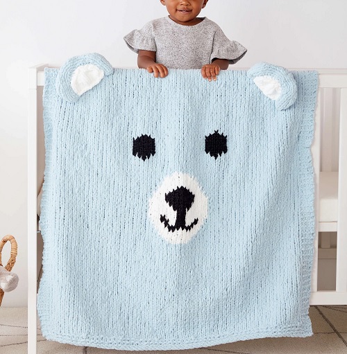 Knitted Baby Blankets in Pastel Shades with Free Patterns 1