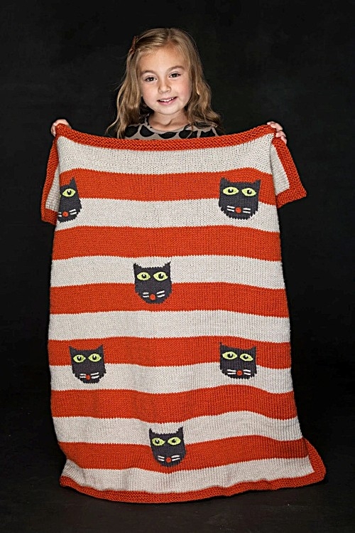Knitted Cat Blankets Free Patterns 3