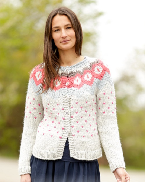 Knitted Poppy flower Pattern
