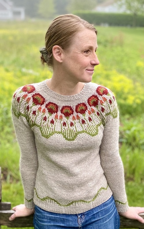 Knitted flower free Pattern