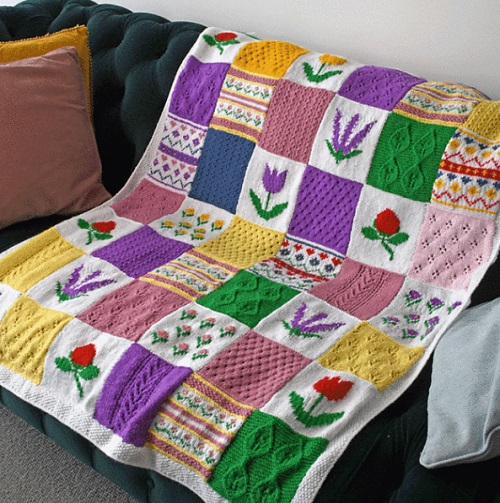 Knitting KAL Blanket Free Patterns 3