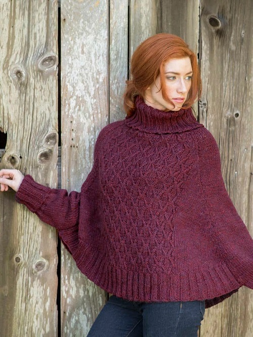 knitting Poncho Free Pattern 2