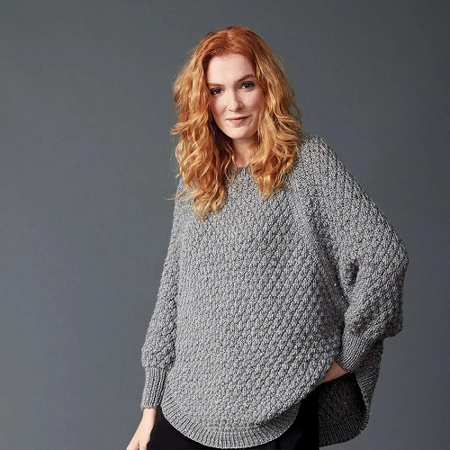 Sleeved Poncho Free Knitting Pattern 4