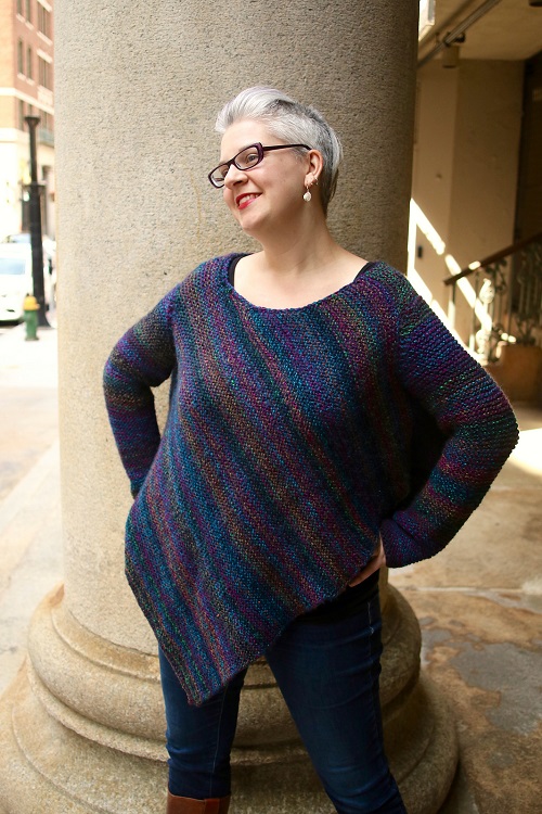 cabled Poncho Free Knitting Pattern 4