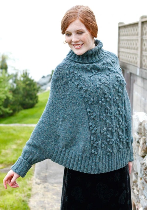 knitting Poncho Free Pattern 