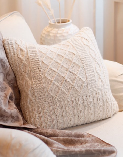 knitting knot Pillow pattern 5