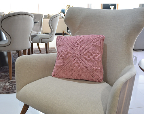 knitting knot Pillow pattern 2
