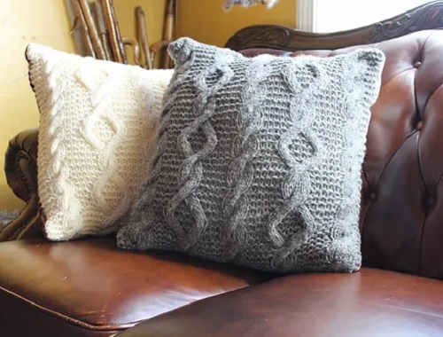 knitting knot Pillow pattern 4