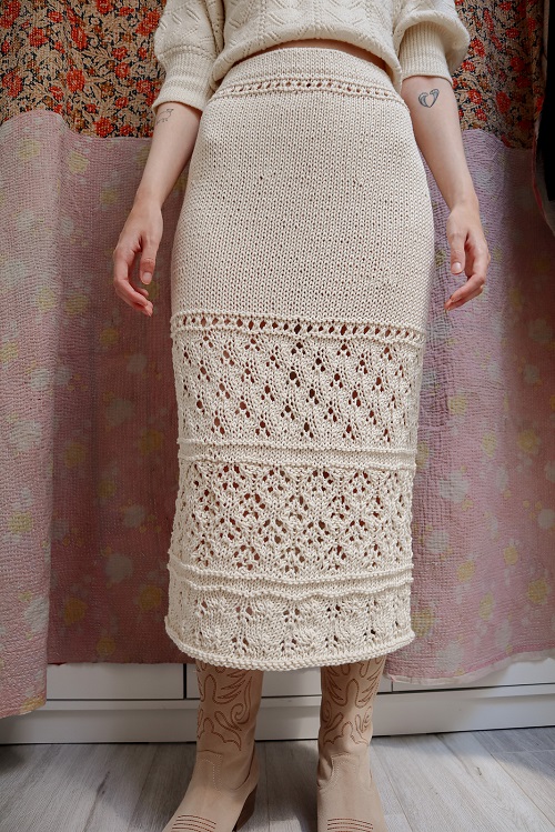 knitting long skirt pattern 4