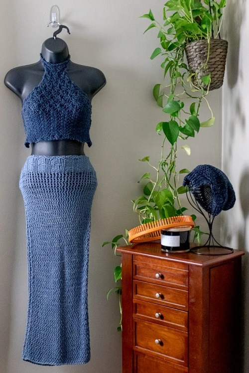 knitting long skirt pattern 2