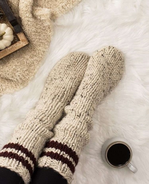 Knitting Winter Socks Free Pattern 4